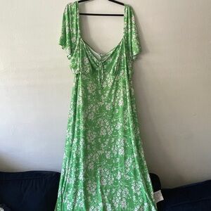 ASOS DESIGN Curve Flutter Sleeve Dress